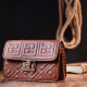 Компактная женская сумка из экокожи на плечо Vintage Коричневый