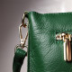 Оригінальна жіноча сумка-клатч із двома ременями з натуральної шкіри Vintage Зелена