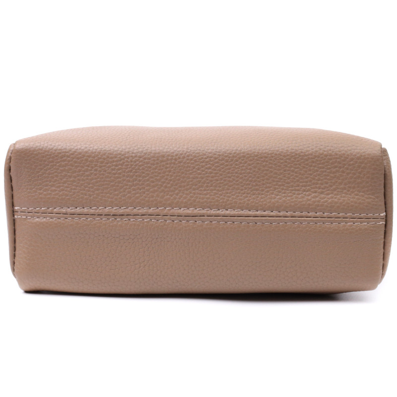 Сумка для женщин с акцентом на стильный бегунок из натуральной кожи Vintage Бежевая