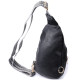 Сумка для женщин через плечо из экокожи с акцентом на текстильную лямку Vintage Черный