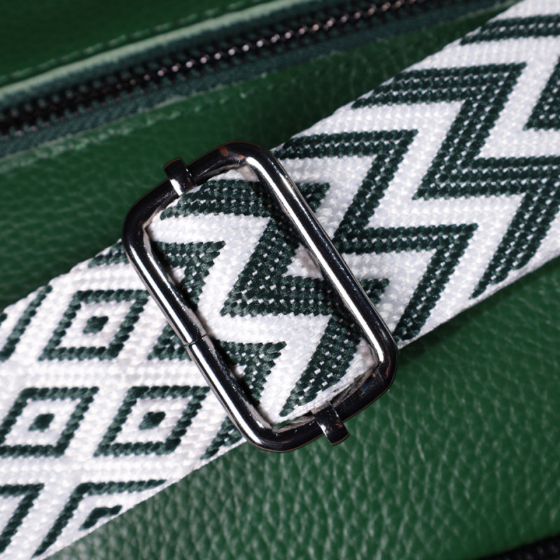 Стеганая женская сумка из натуральной кожи Vintage Зеленый