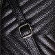 Сумка прошита треугольниками из натуральной кожи Vintage Черный