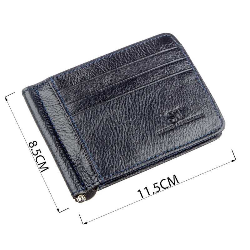 Шкіряний Затискач для чоловіків ST Leather Синій