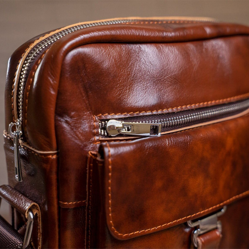 Сумка cтильная мужская Vintage Коричневая