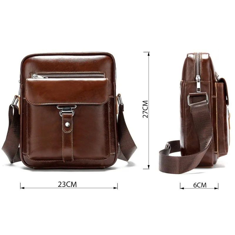 Сумка cтильная мужская Vintage Коричневая