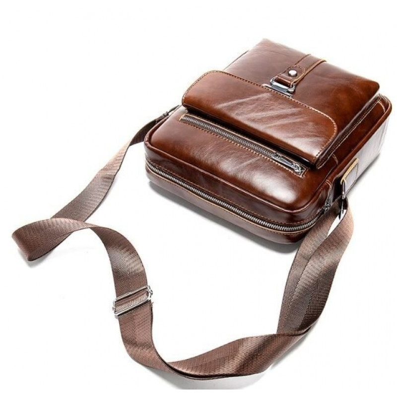 Сумка cтильная мужская Vintage Коричневая