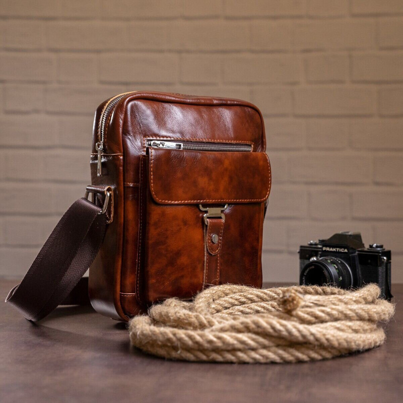 Сумка cтильная мужская Vintage Коричневая