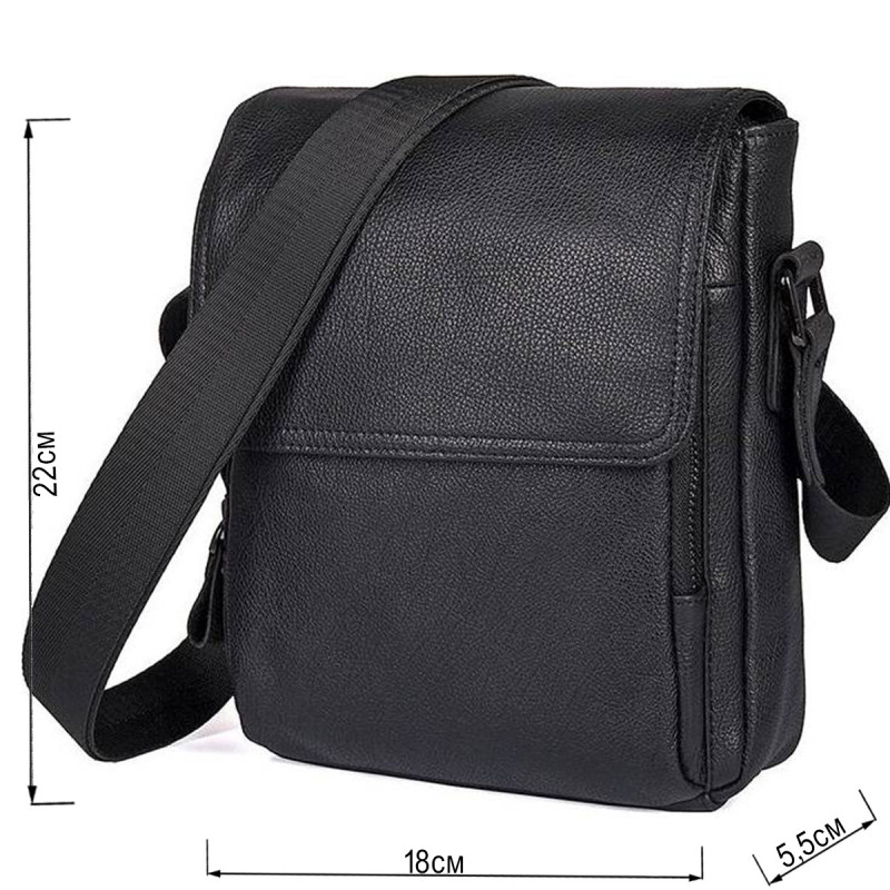 Сумка Vintage из натуральной кожи Черная