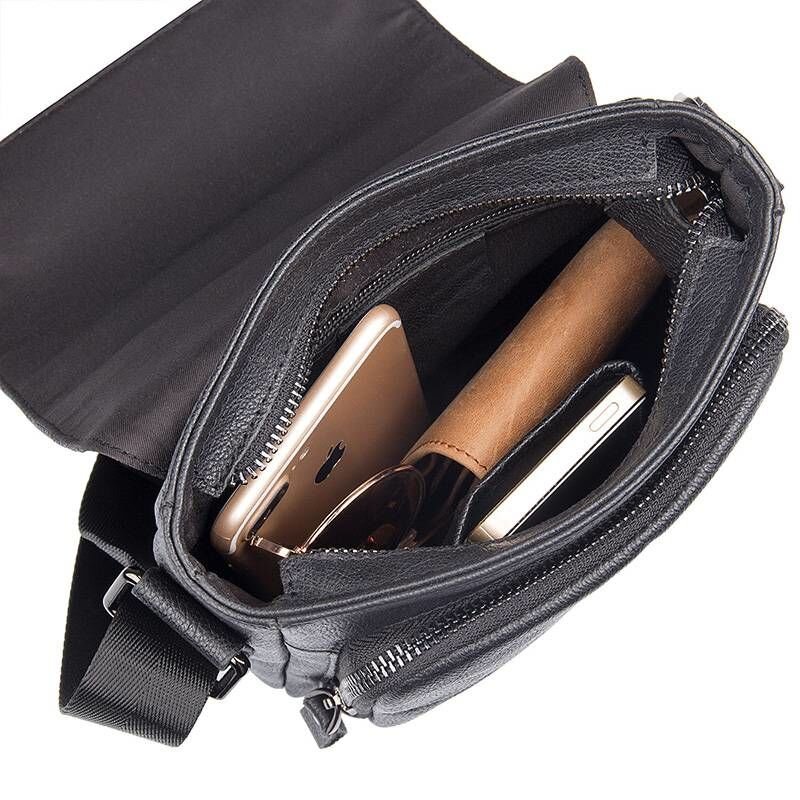 Сумка Vintage из натуральной кожи Черная