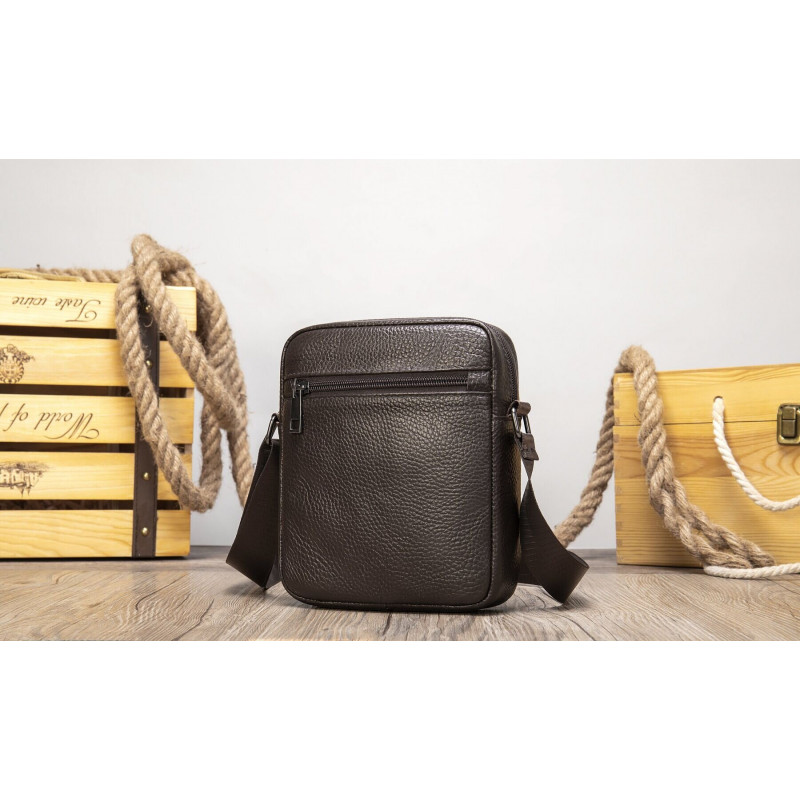 Сумка вертикальна компактна Vintage Коричневий