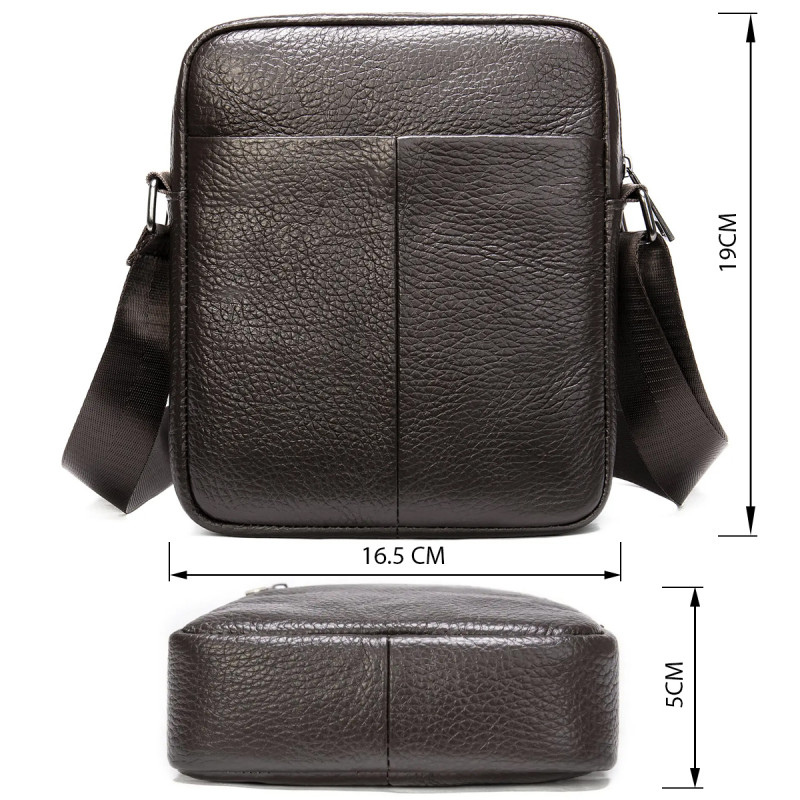 Сумка вертикальна компактна Vintage Коричневий