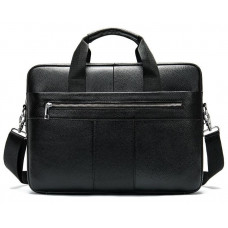 Сумка ділова чоловіча шкіряна Vintage Чорна