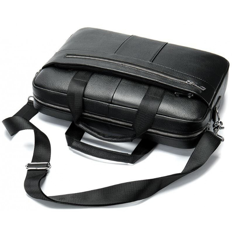 Сумка ділова чоловіча шкіряна Vintage Чорна