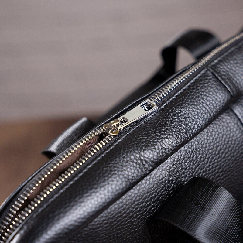 Сумка ділова чоловіча шкіряна Vintage Чорна