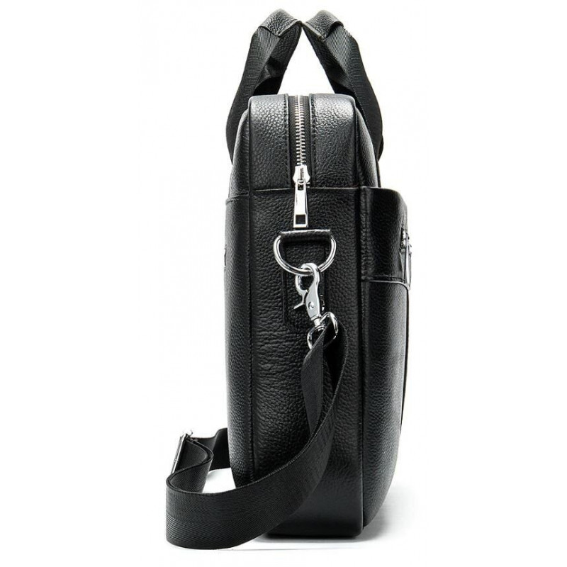 Сумка ділова чоловіча шкіряна Vintage Чорна