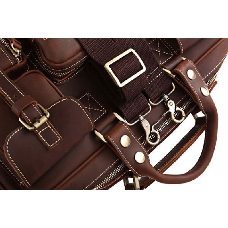 Сумка мужская Vintage кожаная Коричневая