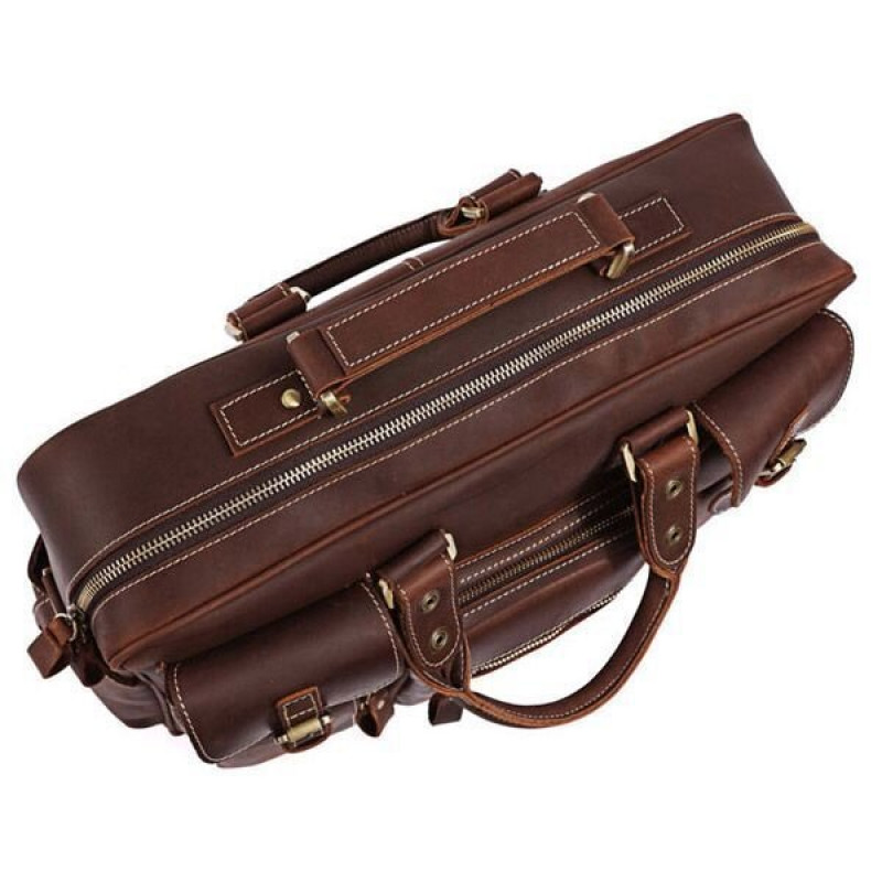 Сумка мужская Vintage кожаная Коричневая