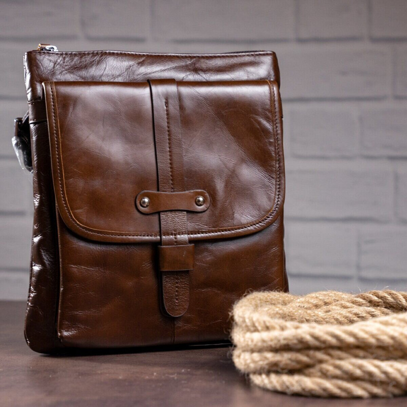 Сумка чоловіча Vintage Коричнева