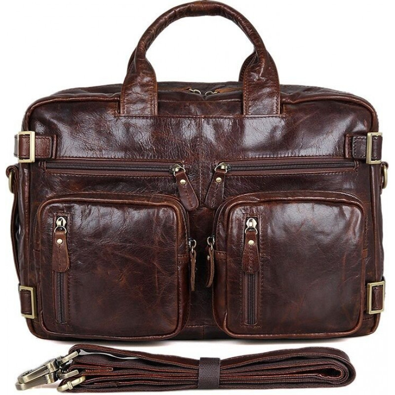 Сумка мужская Vintage кожаная Коричневая