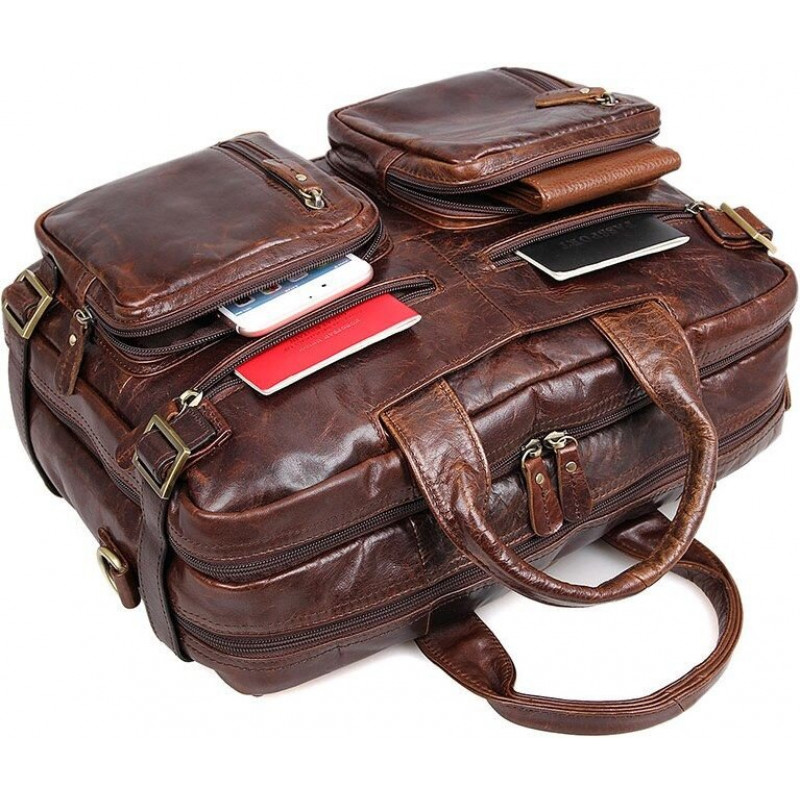 Сумка мужская Vintage кожаная Коричневая