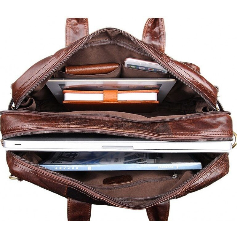 Сумка мужская Vintage кожаная Коричневая