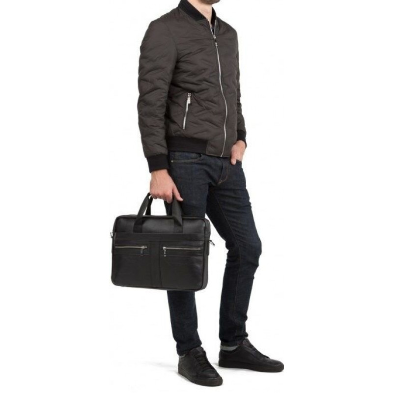 Сумка чоловіча Vintage шкіряна Чорна