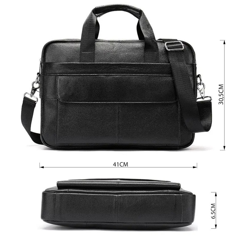 Сумка мужская Vintage для ноутбука Черная