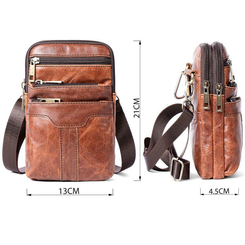 Сумка чоловіча Vintage Коричнева