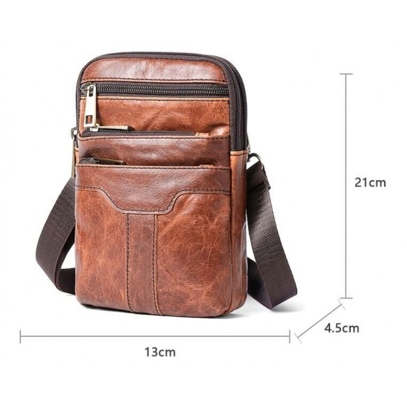 Сумка чоловіча Vintage Коричнева