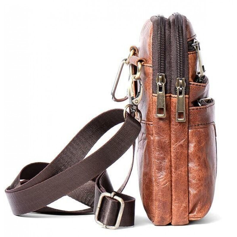 Сумка чоловіча Vintage Коричнева