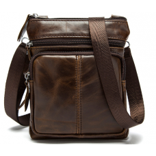Сумка чоловіча Vintage шкіряна Коричнева