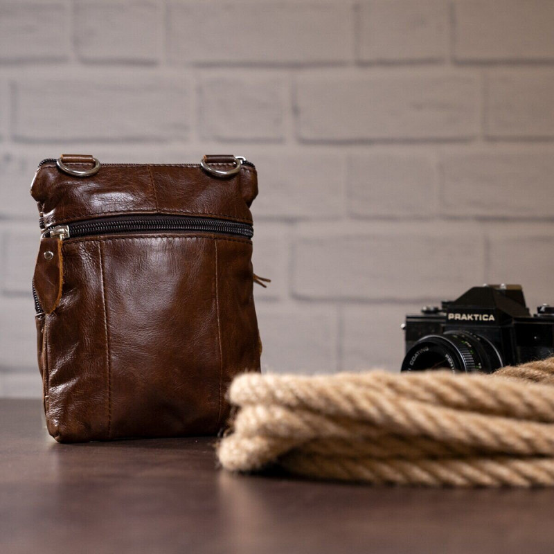 Сумка мужская Vintage кожаная Коричневый