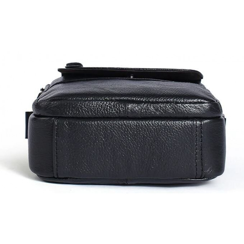 Сумка мужская зернистая Vintage Черная