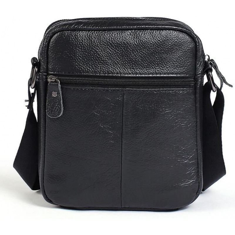 Сумка мужская зернистая Vintage Черная