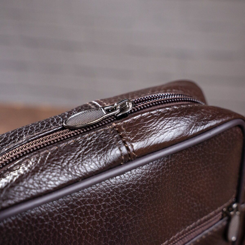 Сумка чоловіча шкіряна Vintage Коричнева