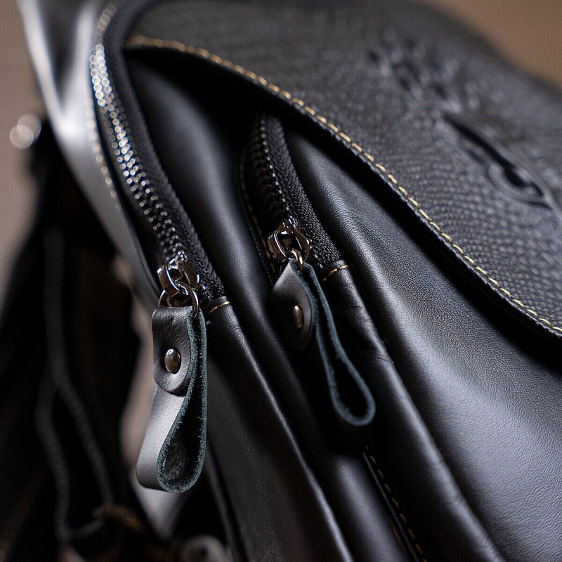 Сумка мужская на плечо Vintage Черная