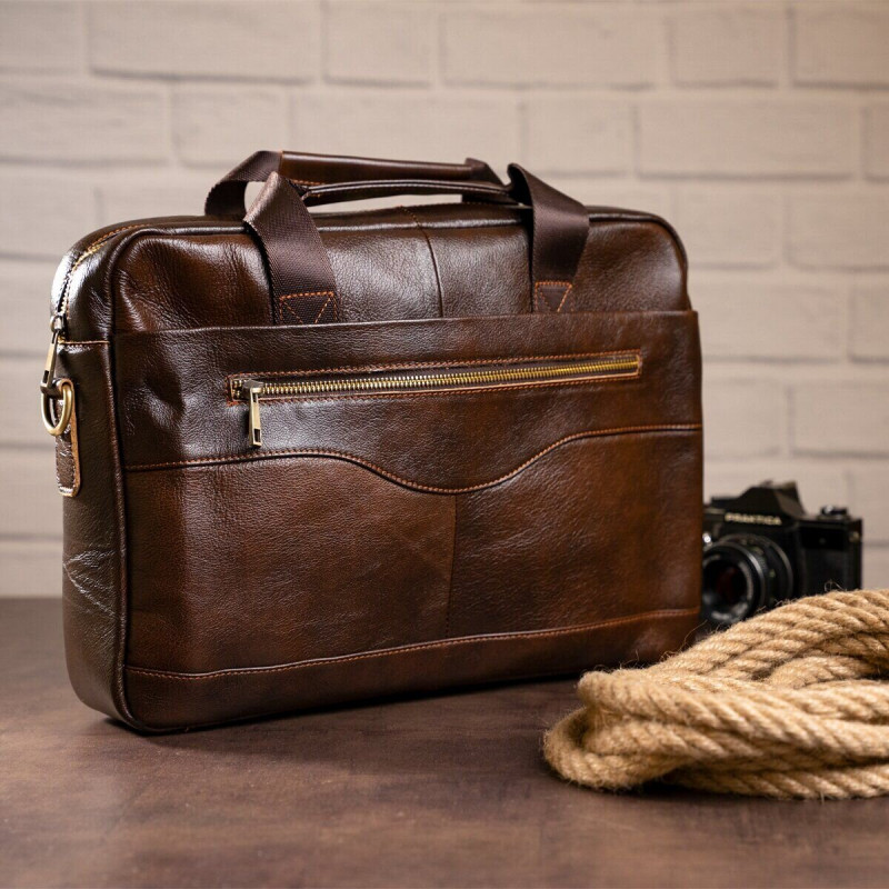 Сумка мужская под ноутбук Vintage Коричневая