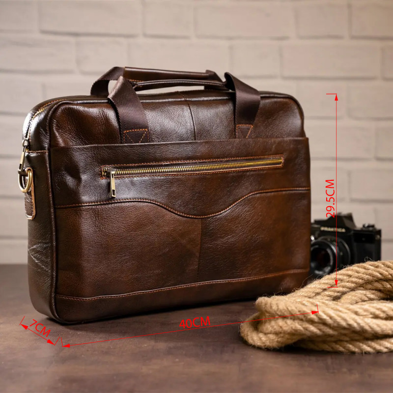 Сумка мужская под ноутбук Vintage Коричневая