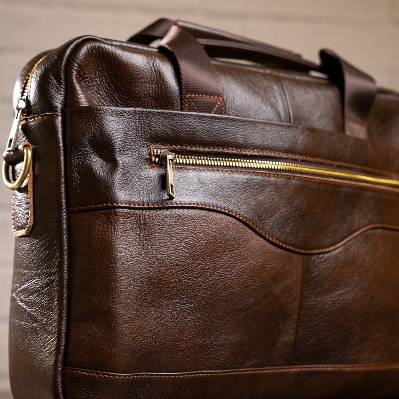 Сумка мужская под ноутбук Vintage Коричневая