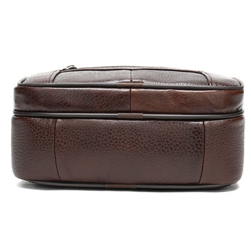 Сумка чоловіча флотар шкіряна Vintage Коричнева