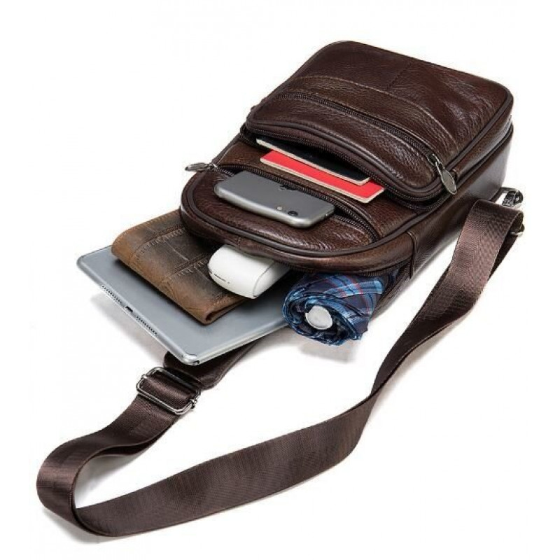 Сумка чоловіча через плече Vintage Коричнева