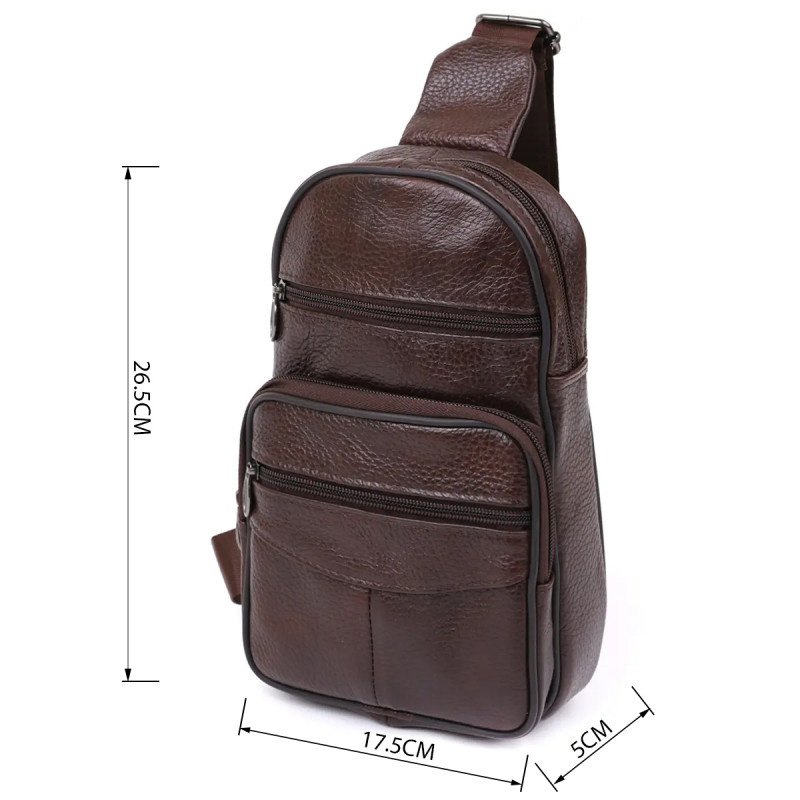 Сумка чоловіча через плече Vintage Коричнева