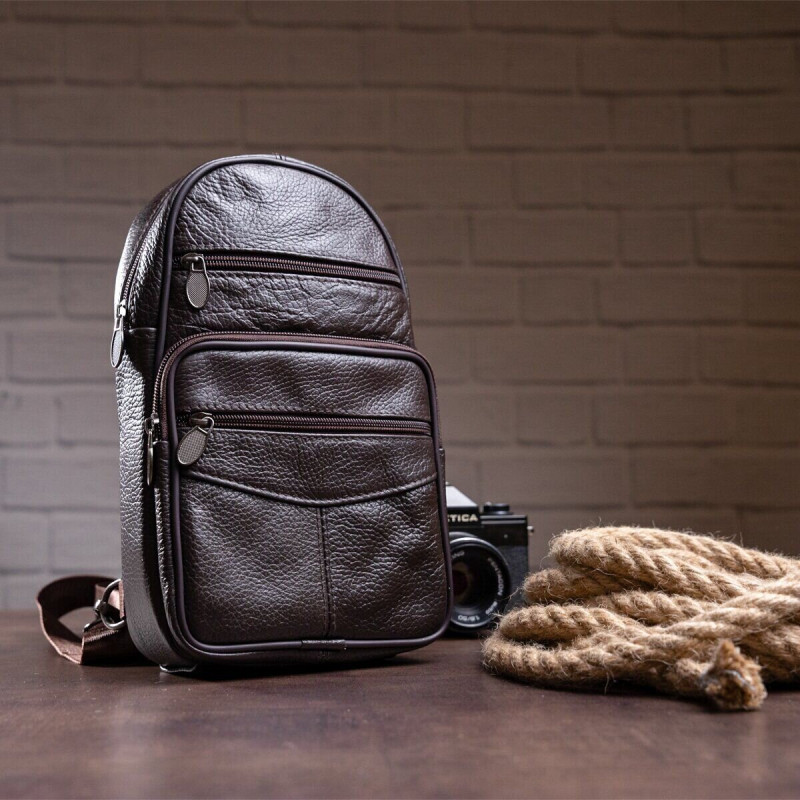 Сумка чоловіча через плече Vintage Коричнева