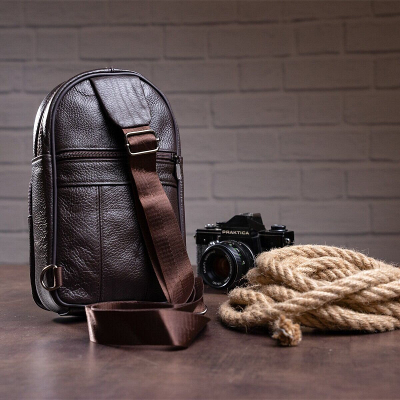 Сумка чоловіча через плече Vintage Коричнева