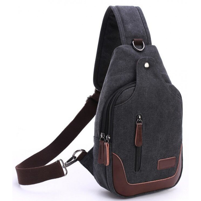 Сумка через плечо текстильная Vintage Черная