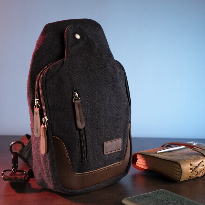 Сумка через плечо текстильная Vintage Черная