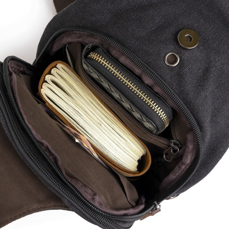 Сумка через плечо текстильная Vintage Черная