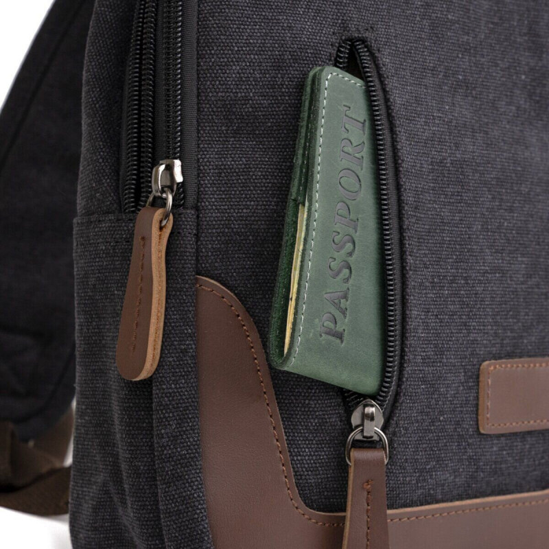 Сумка через плечо текстильная Vintage Черная