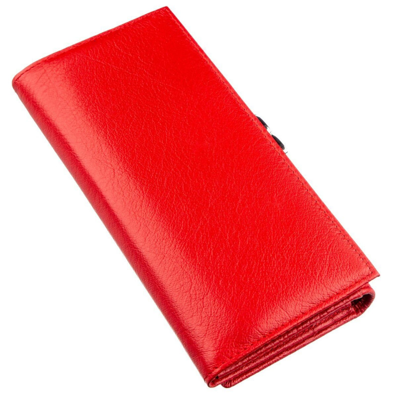 Женский кошелек с монетницей на защелке ST Leather Красный