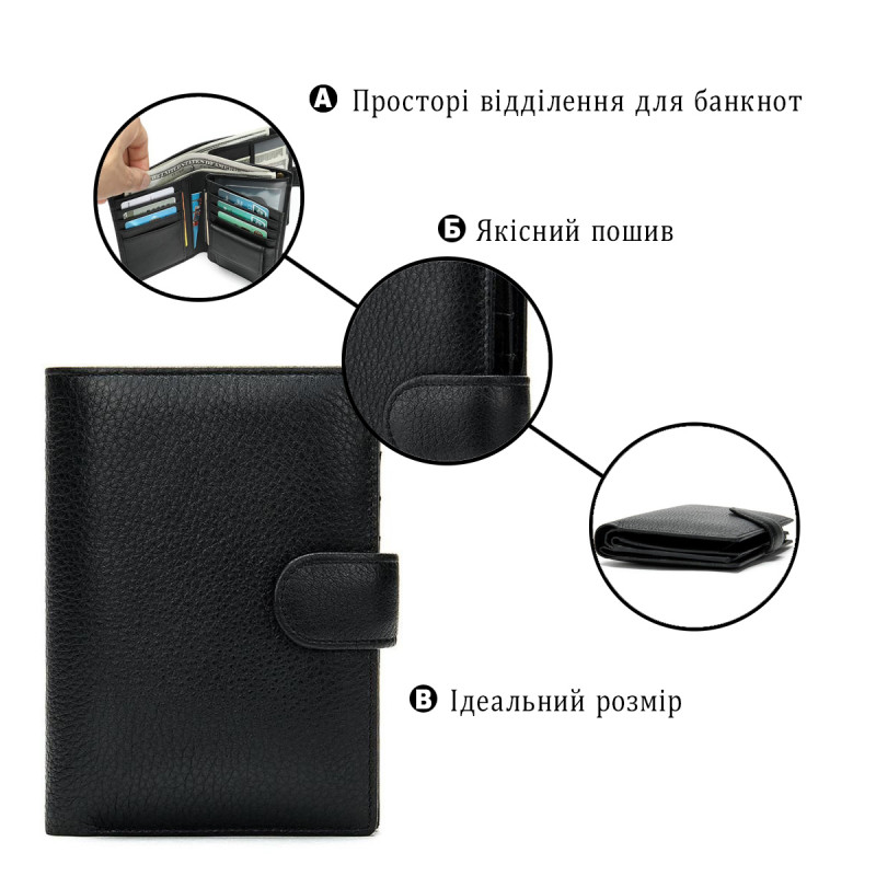 Кошелек унисекс Vintage Черный